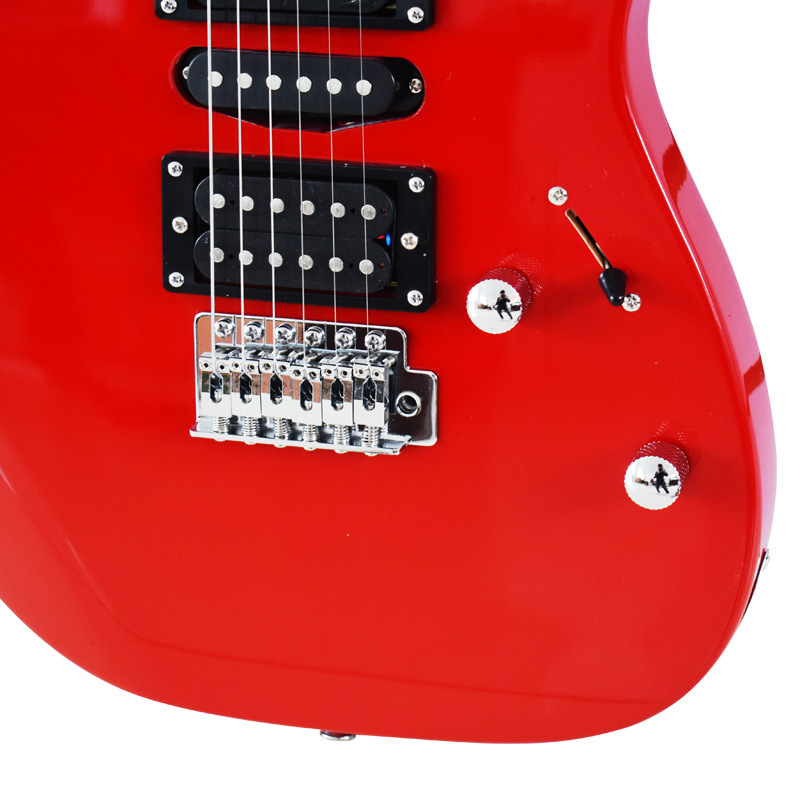 Natudeco Réplique Miniature Guitare Basse Rouge - Ornement Modèle Basse Avec Support Et Étui - Décoration Instrument Musique