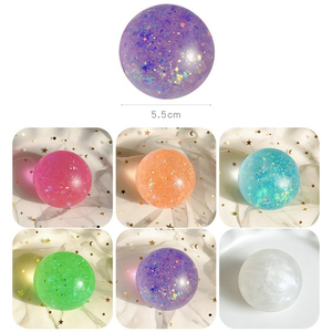 Nouvelle conception, jouets moelleux TPR de grande taille (5,5 cm), forme ronde, anti-stress, balle à presser en maltose, jouets sensoriels - Product Image 5
