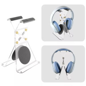 Soporte de exhibición de auriculares personalizado de fábrica, colgador de acrílico con base antideslizante para todos los auriculares - Product Image 4