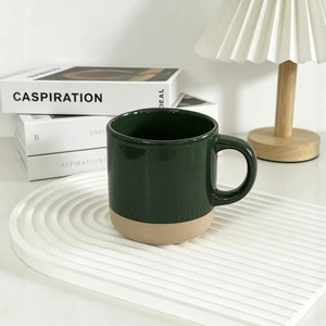 Taza de Cerámica de Color Sólido, Dos Tonos, Gran Capacidad, para Uso en Oficina - Product Image 2