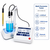 Medidor de Calidad del Agua Multiparamétrico de Sobremesa, Medidor de pH, EC y DO, Almacenamiento de 10000 Datos, Pantalla Táctil, Equipo de Prueba de Agua