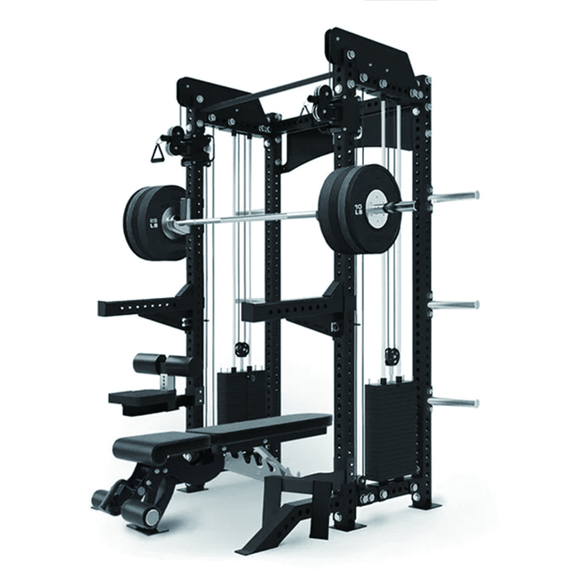 Factory Custom 75x75 Squat Cage Multi Double Weight Stack Functional Trainer Power Rack with Cable Crossover