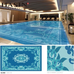 Hasin Factory Outlet thiết kế hiện đại kính hồ bơi Gạch Mosaic tất cả các loại hoa dưới nước Thế Giới Hình ảnh vật liệu tốt - Product Image 1