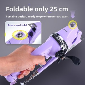 Mini canne à pêche pliable pour la pêche en mer, 25 cm pliée, 1,15 m déployée, <span class=keywords><strong>action</strong></span> rigide pour rivières et ruisseaux - Product Image 3