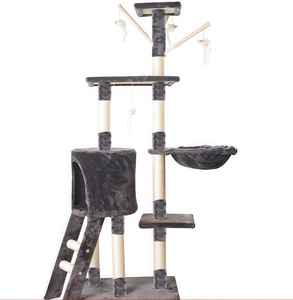 Produit en gros arbre à chat à plusieurs niveaux grands et grands meubles de maison pour chat en carton à gratter - Product Image 2