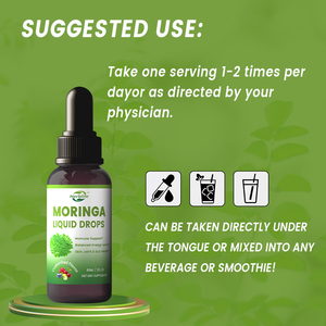Private Label OEM Moringa Leaf Extract Liquid Drops for Energy, Antioxidant, Joint & Gut Health Green Superfood Supplement - Product Image 4