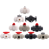 Fabricant de vanne à bille en plastique série OEM 2 voies 3 voies toutes tailles PVC PPH PVDF vanne à bille pour tuyau d'eau