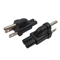 Adaptateur secteur NEMA 5-15P vers IEC C7, convertisseur CA 15A 125V US 3 broches vers 2 broches (prise américaine) pour ordinateur portable, console de jeu, téléviseur, imprimante.