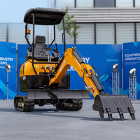 Excavator Mini 2 Ton 2000kg 0.025 CBM Bucket Backhoe untuk Renovasi Halaman Belakang dan Lanskap, Warna Kustom, Layanan OEM ODM