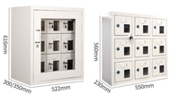 Armoire de recharge pour téléphones portables, armoire de rangement pour téléphones à 9 compartiments, casier pour étudiants