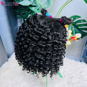 Alta calidad Linda niña 100% cabello humano pelucas para niños 4X4 encaje frontal 8-10 pulgadas longitud del cabello rizado corto Bob ondulado peluca para niños - Product Image 1