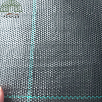 Toile anti-mauvaises herbes en tissu tissé, traitée anti-UV, noir/blanc/bleu, pour couverture de sol