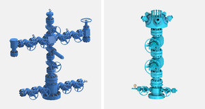 ต้นคริสต์มาสแบบ X-Tree สำหรับแท่นขุดเจาะน้ำมัน 6A พร้อม PLC และระบบควบคุมแบบแบริ่ง - Product Image 5