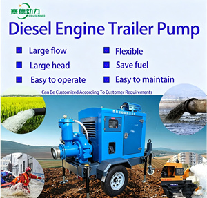 Pompe <span class=keywords><strong>à</strong></span> eau diesel mobile sur remorque, 4 unités en parallèle, grand débit, pour contrôle des inondations et drainage d'urgence - Product Image 6