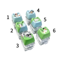 Porte-clés créatif artisanal en forme de chat de dessin animé avec interrupteur mécanique et base LED lumineuse, logo personnalisé, jouet anti-stress portable, vente en gros
