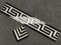 Carreaux de bordure de salon en céramique de porcelaine 200x800 ou 150x800 mm, carreaux de plinthe en marbre doré, motifs de bordure de sol