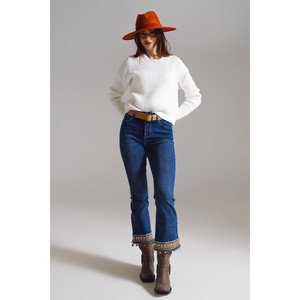 Jeans acampanados con dobladillo adornado - Product Image 6