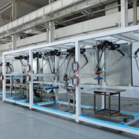 Robot de Empaque de 4 Ejes Spider, Controlado por PLC, Multi-Pick por Ciclo con Sistema Guiado por Visión, Carga Útil de 3-16 kg