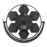 7*50W+168*0.3W RGB 3IN1 LED Lumière Circulaire Rétro Clignotante Matrice de Pixels Éclairage de Fond de Scène pour Studio DJ Disco