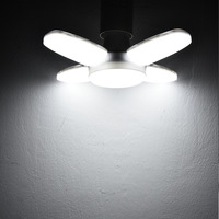 Ampoule de ventilateur pliable led, mini 4 + 1 lame, e27 28w, 2835 SMD B22, lampe torche de plafond pliable avec lame