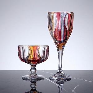 Tazza in vetro spesso dipinta a mano con <span class=keywords><strong>sgraffito</strong></span>, di design, per bevande fredde, uso domestico, ciotola per gelato, leggera - Product Image 2
