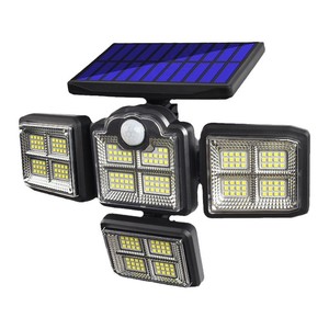 Four Sided Solar Led Wall <b>Light</b> With <b>Motion</b> <b>Sensor</b> Outdoor Waterproof Courtyard Lighting - Product Image 2