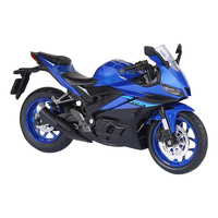 Modèle de moto YZF-R3 à l'échelle 1:12 avec corps en alliage, direction intégrée, effets réalistes et détails fins pour collection haut de gamme et vente au détail