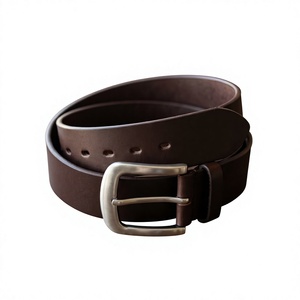 Cinturón de Cuero Vacuno Genuino BS INTERNATIONAL para Hombre, Estilo Vintage, Color Marrón Sólido, Ecológico, Impermeable, Resistente, con Hebilla de Acero, 3.8 cm - Product Image 5