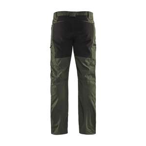 BLAKLADER - 145918454699C52 Pantalones de servicio con estiramiento Verde militar/Negro-EAN 7330509497906 PANTALONES DE TRABAJO DE CARGA - Product Image 2