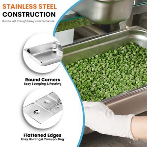 מחבת gn נירוסטה 2/3 304 ציוד מטבח סטנדרטי בגדלים סטנדרטי עם מכסה למסעדה ושימוש במלון - Product Image 3