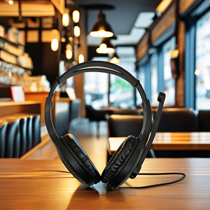 Auriculares de estudio de calidad Premium Getgold con micrófono Juego de aula de uso de aviación y juegos para teléfono móvil - Product Image 5