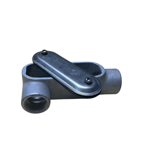 Corpo per condotti LeaderFul LR Tipo Form <span class=keywords><strong>7</strong></span> Modello LR47 1 1/4" in ghisa grigia resistente alla corrosione per tiraggio condotti elettrici - Product Image 2