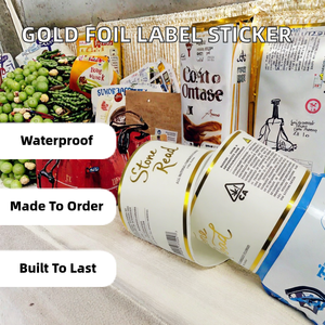 Etiqueta Rectangular Personalizable con Lámina Dorada, 3 Diámetros, Vinilo Impermeable, Directo de Fábrica, para Manualidades, Perfumes, Velas, Cosméticos - Product Image 2