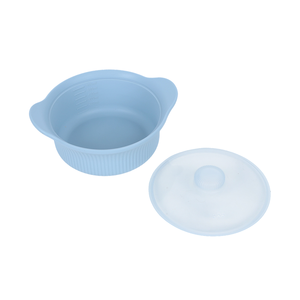 Recipiente para Cocinar al Vapor de Silicona de Grado Alimenticio, Portátil, con 3 Compartimentos, Color Azul Cielo, Personalizado, 600 ml, 1280 ml, para Carne, Apto para Microondas - Product Image 6