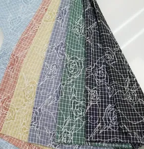 Специальная обработанная вискозная нейлоновая ткань с цветочным принтом, элегантная ткань для одежды