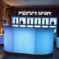 Meubles Modernes de Bar d'Angle LED Colorés et Étanche en Plastique pour la Maison, l'Extérieur, les Hôtels, les Fêtes, les Cocktails et les Boîtes de Nuit