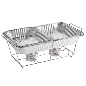 Custom Full Size Aluminum Foil Steam Table Pans Deep Foil Metal Pans Heavy Duty Christmas Household Chafing Dishes