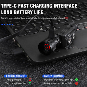 <span class=keywords><strong>Linterna</strong></span> Frontal LED BORUiT <span class=keywords><strong>de</strong></span> Aleación <span class=keywords><strong>de</strong></span> Aluminio, la Más <span class=keywords><strong>Potente</strong></span>, Impermeable, 850 Lúmenes, Alta Potencia, Recargable con Batería 18650 - Product Image 4