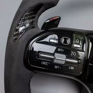 Volant en suède et fibre de carbone sur mesure pour Mercedes Benz <span class=keywords><strong>AMG</strong></span> W222 W207 W212 W204 W205 W167 W213 C43 GLC63 Accessoires - Product Image 2
