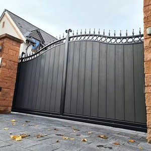 Portails de jardin design contemporains automatiques en fer forgé <span class=keywords><strong>portail</strong></span> d'allée <span class=keywords><strong>coulissant</strong></span> - Product Image 5