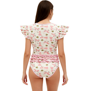 Body de Algodón Estampado para Adultos, Estilo Princesa, Mono para Bebés Adultos, Ropa <span class=keywords><strong>ABDL</strong></span> con Mangas Cortas y Broches en la Entrepierna para Mujer, para Pijamas - Product Image 4