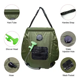 Factory OEM 20L Outdoor PVC Hiking Travelling Beach Portable Pool Camping Solar Bath Shower Heating Water Bag