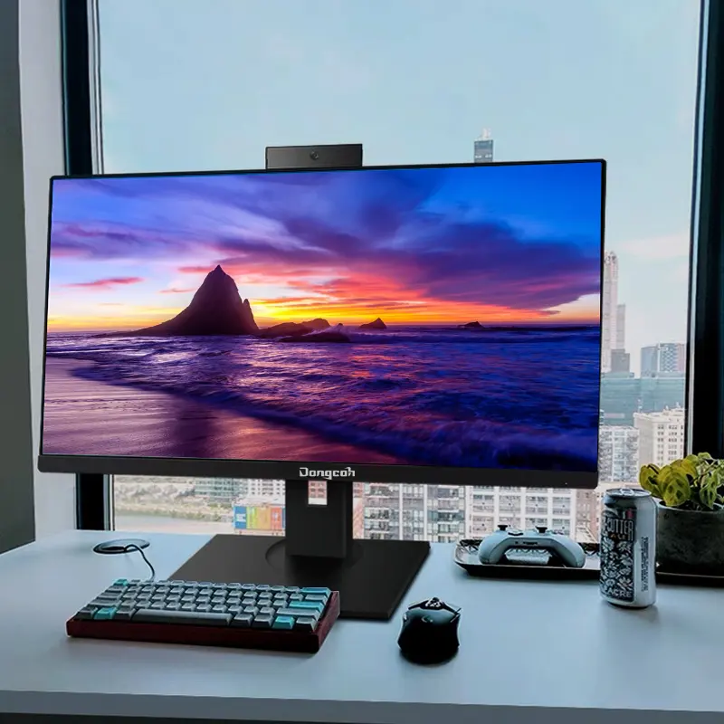 27 polegadas black sliver tudo em um pc Suporte a computador 4k touch screen exibição discreta tudo em um computador