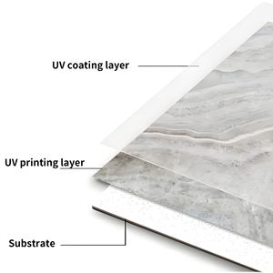 Panel de Pared Decorativo de PVC con Diseño de Mármol y Grano de Piedra UV, Moderno, de Alta Densidad Molecular, para Sala de Estar y Dormitorio, Venta al Por Mayor de Fábrica - Product Image 2
