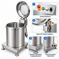 Industriële groentespinner 20L centrifugale dehydrator voor centrale keuken voedselverwerkingsbedrijf
