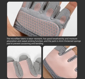 Aofit Mulheres/Homens Workout Fitness Training Palm Guard Luvas Quatro-Dedo Anti-Slip Halterofilismo Respirável Luvas - Product Image 2