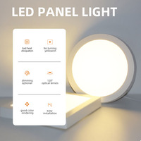 Plafonnier LED à haute luminosité 6W 12W 18W 24W, protection des yeux, montage en surface, rond ou carré, pour appartement, salon, magasins, bureaux