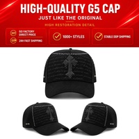 Gorras de béisbol OEM personalizadas de 5 paneles Barbas Hats Rich Forever X Rich the Kid, gorras deportivas de gamuza de ala ancha B CROSS Barbas Hats X Ct