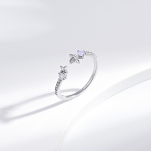 wholesale plata 925 silver <b>opal</b> butterfly kids summer <b>ring</b> fashion Rhodium Plated cute Everyday women marquise cut stone <b>rings</b> - Product Image 4