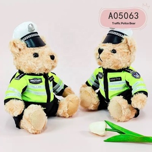 Oso de Peluche de Policía y Bombero, Muñeco de Peluche con Uniforme, Recuerdo y Regalo Promocional, Venta al por Mayor - Product Image 3
